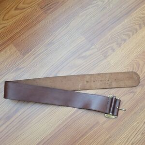 OMEGA Wide Leather Belt Medium